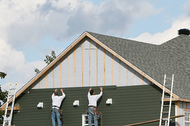 Professional Emergency Siding Repair technician working in Allenwood, PA